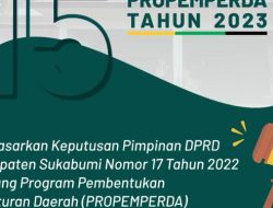 DPRD Kabupaten Sukabumi Setujui 15 Propemperda 2023