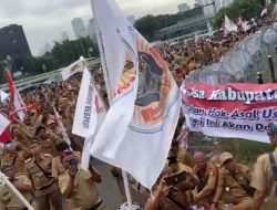Demo Kepala Desa Se-Indonesia di Depan Gedung DPR Ricuh
