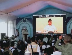 Walau Terhalang Cuaca, Prabowo Tetap Hadir Secara Virtual