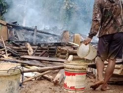 Cidahu Cidolog, Sijago Merah Ngamuk, Ratakan Rumah Ramlan Dengan Tanah
