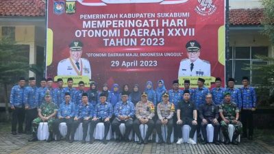 Pemkab. Sukabumi Laksanakan Upacara Peringatan Hari Otonomi Daerah Ke 27 Tahun 2023