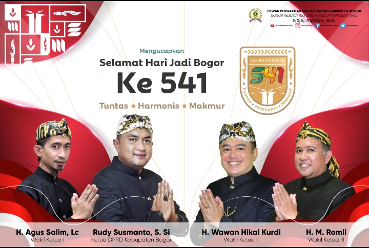 DPRD Kabupaten Bogor mengucapkan Hari Jadi Kabupaten Bogor yang ke 541