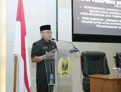 Rapat Paripurna DPRD Agenda Wabup Sampaikan Jawaban Bupati Sukabumi terhadap Pandangan Umum Fraksi
