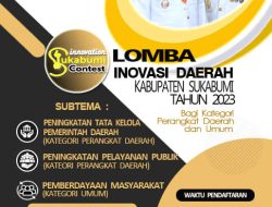 LOMBA INOVASI DAERAH KABUPATEN SUKABUMI TAHUN 2023  BAGI KATEGORI PERANGKAT DAERAH DAN UMUM