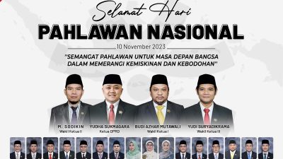 DPRD Kabupaten Sukabumi, 10 November 2023, Mengucapkan Selamat Hari Pahlawan