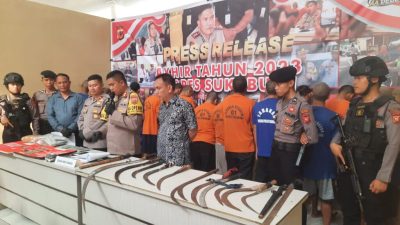 Polres Sukabumi Polda Jabar Sampaikan Prestasi dan Upaya Pencegahan di Pers Rilis Akhir Tahun 2023