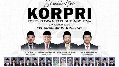 DPRD Kabupaten Sukabumi Mengucapkan Selamat Hari KORPRI Ke 52