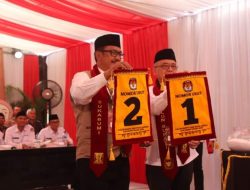 Pengundian dan Penetapan Nomor Urut Paslon  Bupati dan Wakil Bupati Sukabumi  2024, Ini Hasilnya