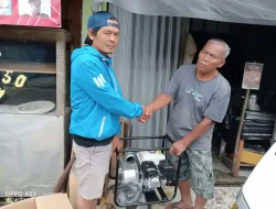 Dewan Dadang Beri Bantuan Mesin Pompa untuk Tangani Dampak Banjir di Cibitung Sukabumi