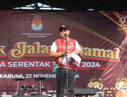 Gerak Jalan Damai Ajak Warga Kota Sukabumi Wujudkan Pilkada Damai