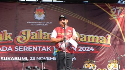 Gerak Jalan Damai Ajak Warga Kota Sukabumi Wujudkan Pilkada Damai