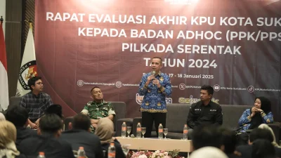 Pj. Sekda Kota Sukabumi Hadiri Rapat Evaluasi Akhir Pilkada Serentak 2024
