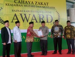 Ketua DPRD Apresiasi Kinerja Baznas Dalam Kabupaten Sukabumi Awards