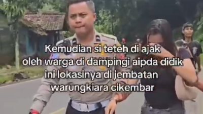 Aksi Heroik Aipda Dikdik, Selamatkan Wanita Akan Bunuh diri Loncat Ke Sungai.