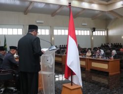 Bupati Sukabumi Sampaikan Jawaban Atas Pandangan Umum Fraksi-Fraksi