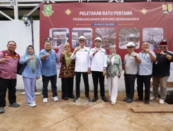 Ditandai Dengan Peletakan Baru Pertama, Pemkot Sukabumi Resmi Memulai Pembangunan Gedung (Dekranasda) Kota Sukabumi.