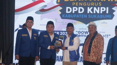 Hadiri Pelantikan DPD KNPI, Wabup Sukabumi,: Kolaborasi Kuat, Bangun Sukabumi Mubarakah.