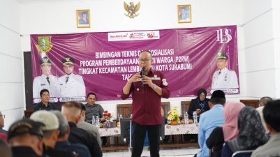 Melalui Bimtek, Wali Kota Sukabumi, Paparkan Penglolaan P2RW di Kecamatan Lembursitu.