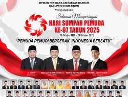 DPRD Kabupaten Sukabumi Mengucapkan Selamat Hari Sumpah Pemuda Ke-97 Tahun 2025.