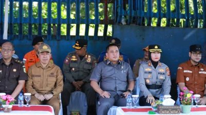 Sekda Kabupaten Sukabumi, Hadiri Simulasi Tanggap Bencana di Wilayah Hukum Polres Sukabumi Kota.