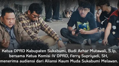 DPRD Sukabumi Sambut Baik Audiensi Aliansi Kaum Muda Sukabumi Melawan.