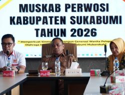 Hj. Rina Rosmaniar Japar Ketuai Perwosi, Kembangkan Motor Penggerak Olahraga di Kabupaten Sukabumi.