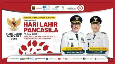 Pemkab Sukabumi, Mengucapkan Selamat Memperingati Hari Lahir Pancasila 01 Juni 2026.