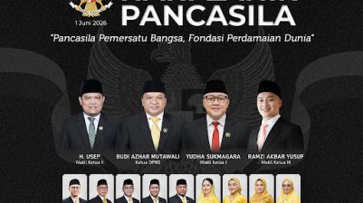 DPRD Kab. Sukabumi Mengucapkan Selamat Hari Lahir Pancasila 01 Juni 2026.