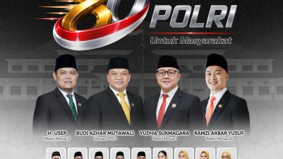 DPRD Kabupaten Sukabumi Mengucapkan Selamat Hari Bhayangkara Ke 80, Apresiasi Polri Untuk Masyarakat.