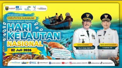 Pemkab Sukabumi Mengucapkan Selamat Hari Kelautan Nasional 02 Juli 2026.