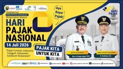 Pemkab Sukabumi Mengucapkan Selamat Hari Pajak Nasional 14 Juli 2026.