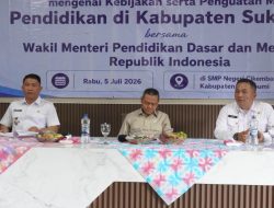 Dampingi Wamendikdasmen RI, Wabup Sukabumi,: Tingkatkan Nilai Pemerataan Pendidikan di Daerah.