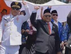 Ketua DPRD Kab. Sukabumi, Turut Serta Membentangkan Bendera Merah Putih Sepanjang 300 Meter di Karang Hawu.