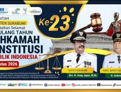 Pemerintah Kabupaten Sukabumi Mengucapkan Selamat Hari Ulang Tahun Mahkamah Konstitusi Republik Indonesia, 13 Agustus 2026.