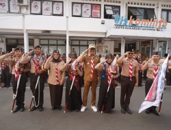 Wali Kota Sukabumi, Pimpin Pelepasan Kontingen Kota Sukabumi untuk Jambore Nasional XII 2026.